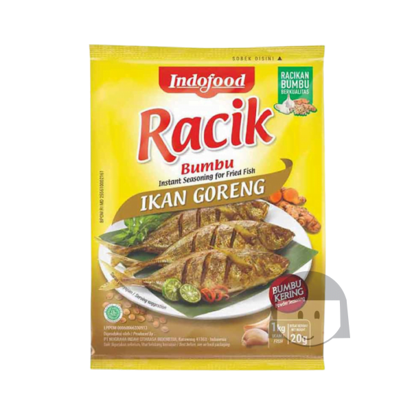 Indofood Racik Bumbu Ikan Goreng 20 gr, 10 sachets Spices & Seasoned Flour