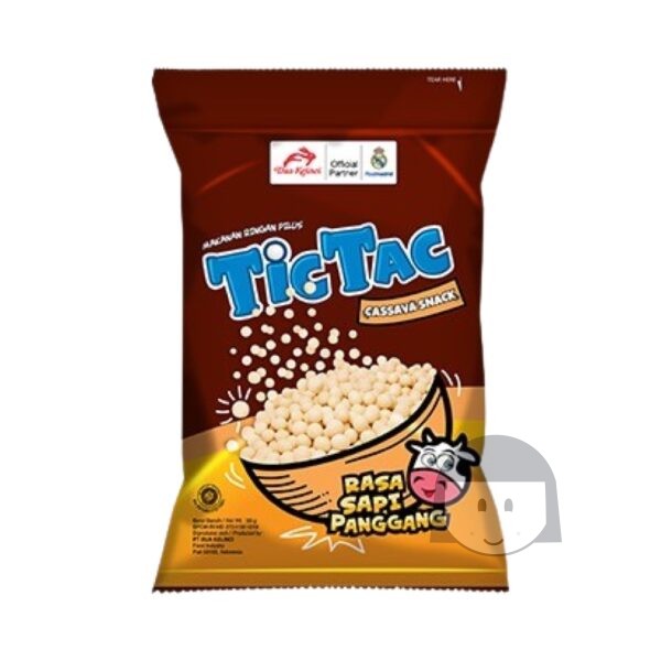 Dua Kelinci Tictac Snack Rasa Sapi Panggang 80 gr, 10 pcs Bulk Discount