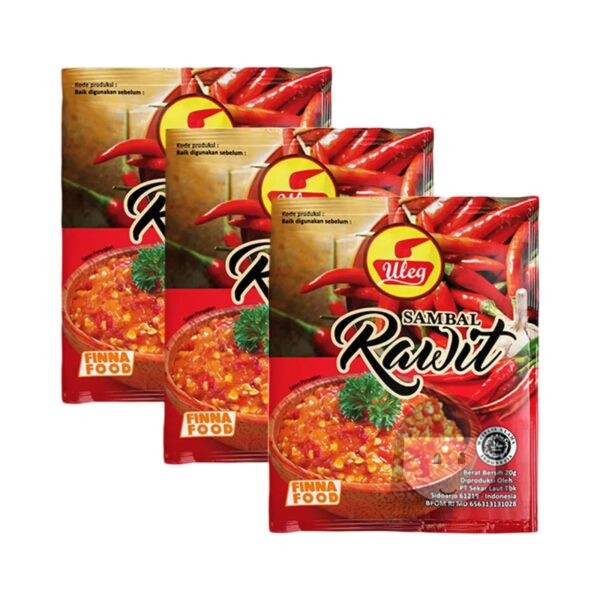 Finna Uleg Sambal Rawit 18 gr, 10 sachet Pujian Makanan