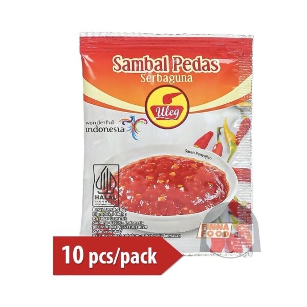 Finna Uleg Sambal Pedas Serbaguna 18 gr, 10 sachets Meal Compliment