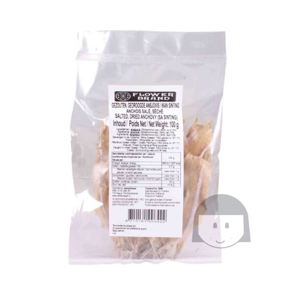 Flowerbrand Salted Dried Anchovy / Ikan Sinting / Ikan Asin Tipis 100 gr Preserved Fish