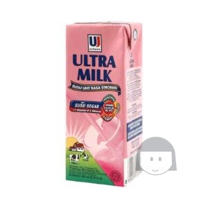 Ultrajaya Ultra Milk Rasa Stroberi 200 ml Exp. 26-03-2025 Drinks