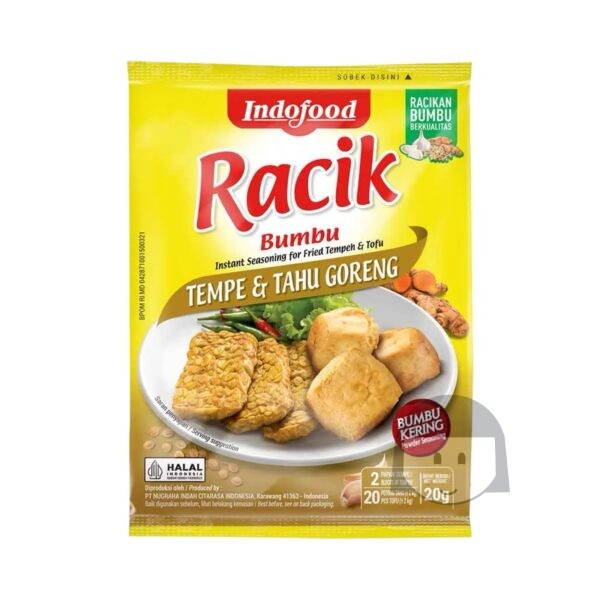 Indofood Racik Bumbu Tempe & Tahu Goreng 20 gr, 10 sachets Bulk Discount