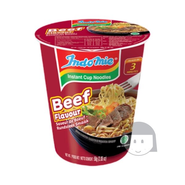 Indomie Cup Beef Flavour 60 gr Exp. 20-05-2025 Noodles & Instant Food