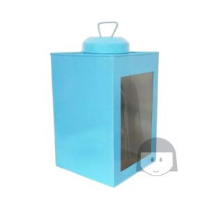 KiosKana Kaleng Kerupuk Warung Besar 35 x 24 x 24 cm Biru Muda Non Food