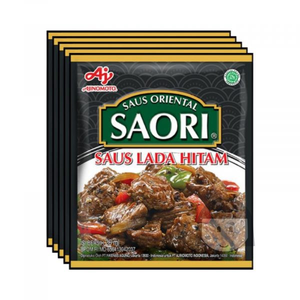 Saori Saus Lada Hitam 26 ml, 10 sachets Exp. 12-07-2025